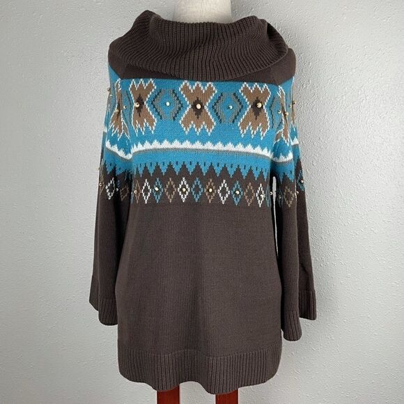Dressbarn Cowl Neck Sweater Size M EUC - Picture 1 of 9